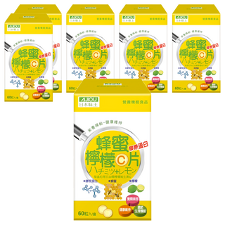 AJIOU 日本味王 膠原蜂蜜檸檬C口含片, 60顆, 6罐