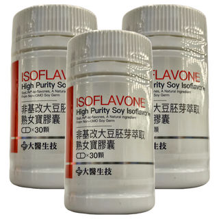 大醫生技 非基改大豆胚芽萃取熟女寶膠囊, 高純度大豆異黃酮, 30顆, 0.6g, 3罐