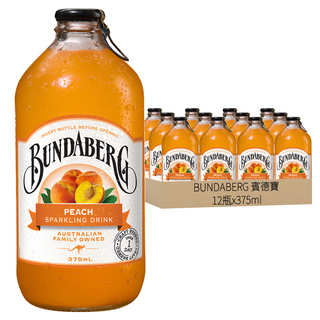 BUNDABERG 賓德寶 蜜桃風味氣泡飲 375ml x 12瓶