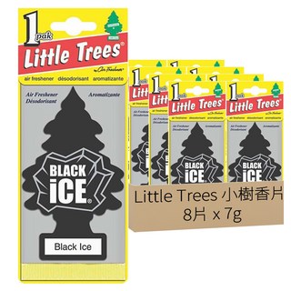 Little Trees 小樹香片 空氣清新劑 Set 4, 黑鑽, 7g, 8片