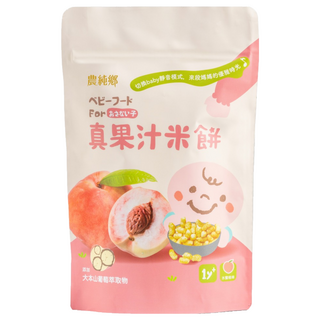 農純鄉 真果汁米餅 水蜜桃口味, 1個, 40g