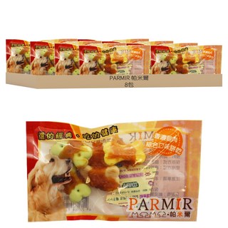PARMIR 帕米爾 犬用餅乾 低脂低鹽寵物零食, 香濃雞肉綜合口味, 8包