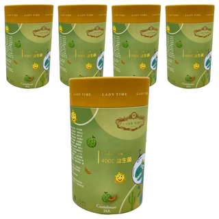 LADY TIME 400E益生菌 哈密瓜, 2g, 15包, 5罐