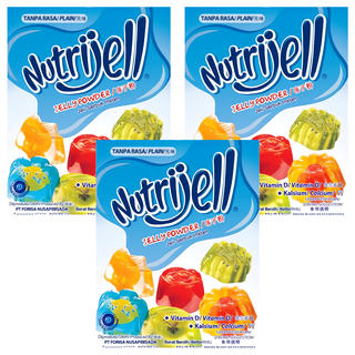 Nutrijell 果凍粉 Original 原味 12包 Set, 180g, 3盒