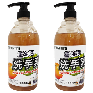 FIGHTING 戰鬥洗手乳 橘皮油精 深層清潔、溫和不刺激、家庭號包裝, 1L, 2瓶
