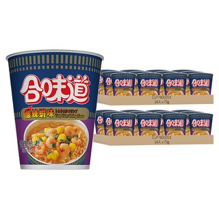NISSIN 日清 CUP NOODLE 合味道 酸辣蝦海鮮味杯麵, 48入