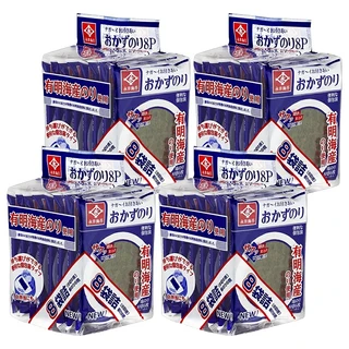 永井海苔 味付海苔片 8入 Set, 日本原裝進口經典暢銷海苔, 香脆可口, 17.6g, 4袋