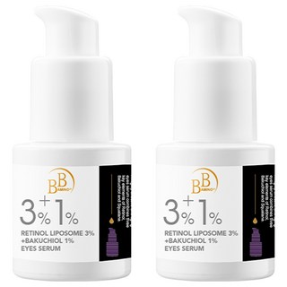 BB AMINO 科研 3%A醇微脂囊 + 1%補骨脂酚撫紋眼部精華, 15ml, 2瓶