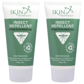 紐西蘭 SKIN TECHNOLOGY 25%派卡瑞丁 瑞斌12H長效防蚊乳霜, 80gm 12小時防護, 80ml, 2條