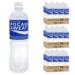POCARI SWEAT 寶礦力水得 迅速吸收電解質與水分 迅速恢復活力 580ml, 72瓶
