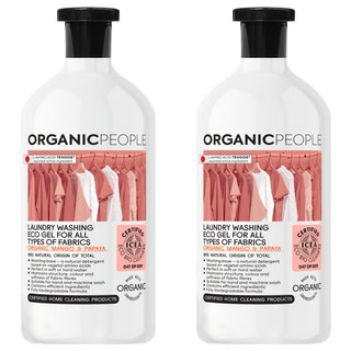 Organic People 有機生活 全方位洗衣精 果香 天然酵素 溫和低敏 各類織物適用, 2瓶, 1L