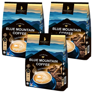 富家仔牌 南洋風味白咖啡 三合一 減糖28%藍山風味, 30g, 15包, 3袋