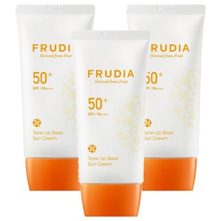 FRUDIA 鮮果美妍透亮防曬霜 SPF50+/PA++++, 穀胱甘阻斷黑色素生成, 菸鹼醯胺與珍珠粉末, 西印度櫻桃, 50g, 3條