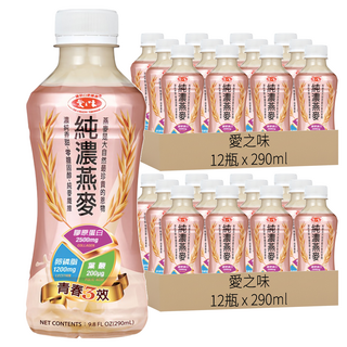 愛之味 純濃燕麥 膠原蛋白青春三效, 290ml, 24瓶