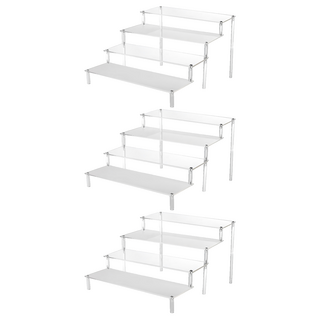壓克力展示架 40cm 4層, 透明色, 3個