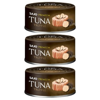 SAJO 黃鰭鮪魚罐 松露口味 100g 頂級松露風味 即食罐頭, 3罐
