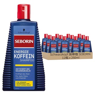 Schwarzkopf 施華蔻 SEBORIN 咖啡因洗髮露 強健髮根, 250ml, 12瓶