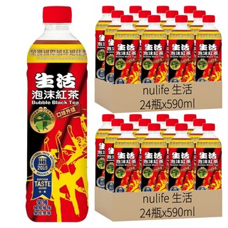 Nulife 生活 泡沫紅茶，古法高溫萃取，台灣特有風味, 590ml, 48瓶