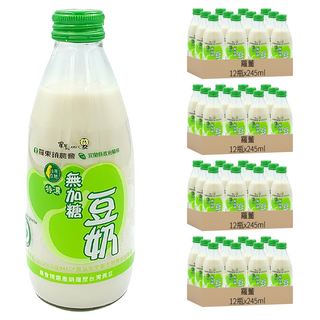 Loton 羅董 特濃無糖豆奶, 245ml, 48瓶