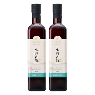 GENG YUAN 耕沅 頂級小磨香油 古法石磨慢磨 百分之百純天然無添加 滴滴香醇濃郁 各式料理皆宜, 500ml, 2瓶
