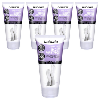 babaria 足部乾燥龜裂護理霜, 尿素配方 舒緩乾燥和敏感肌膚, 軟化角質 深層滲透 有效滋潤, 修護龜裂腳跟, 150ml, 1條, 5件