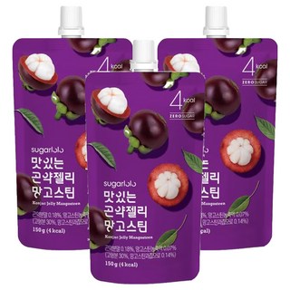 Sugarlolo 蒟蒻果凍飲 山竹風味, 韓國原裝進口, 150g, 3包