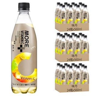味丹 多喝水 MORE+維他命氣泡水 百香果風味, 560ml, 72瓶