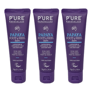 P'URE Papaya 木瓜足部腳跟滋潤霜 50g 澳洲護足霜, 1條, 3條