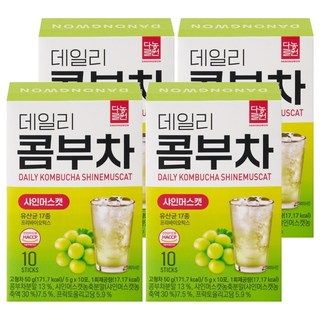 Danongwon 乳酸菌康普茶 麝香葡萄, 4盒, 10包, 5g