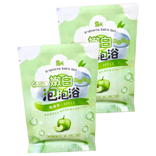 露天 嫩白泡泡浴 青蘋果 40ml - 清新香氛、溫和潔淨、嫩白保濕, 2包
