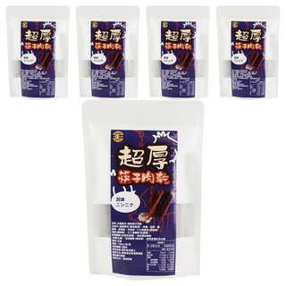 SUNFOOD 太禓食品 超厚筷子真空肉乾 蒜味 160g, 5包