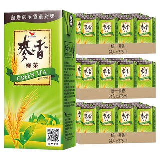 統一 麥香 綠茶 375ml x 24入, 72入