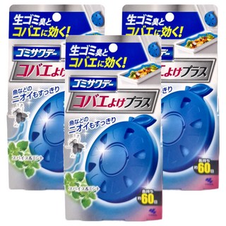 小林製藥 垃圾桶除臭貼, 約60日除臭持續, 香料&薄荷香味, 2.7ml, 3個