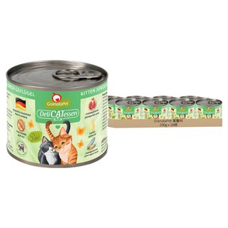 GranataPet 葛蕾特 幼貓 精緻食光主食罐系列 貓罐 0號, 禽肉, 200g, 18罐