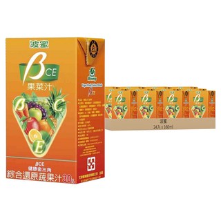 波蜜 BCE 果菜汁, 還原蔬果汁 30%, 160ml, 24入