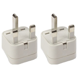 TRENY 萬國插座(英)-WA-7 英國香港新加坡適用 輕巧便攜, 白色, 2入