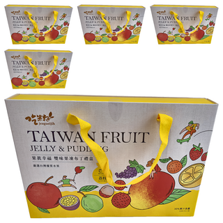 吃果籽 果真幸福果凍布丁禮盒，含芒果和荔枝口味，6入, 780g, 5盒