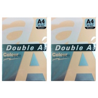 Double A 影印紙 蜜桃橘 PinkPeach 80g, A4, 100張