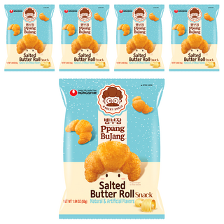 NONGSHIM 農心 麵包部長 奶油鹽可頌造型餅乾, 55g, 5包