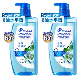 head&shoulders 海倫仙度絲 去屑護理洗髮露 淨爽止癢, 72小時控油X保水X蓬鬆, 含冰感薄荷精粹 親膚級果酸精華, 650g, 2瓶