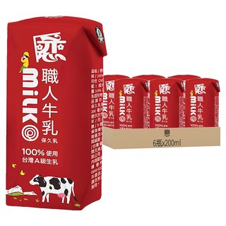 戀 職人牛乳保久乳, 6瓶, 200ml