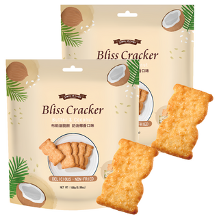 台灣優格餅乾學院布莉滋脆餅奶油椰香口味 酥脆可口 獨立包裝方便攜帶, 198g, 2袋
