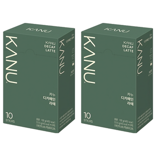 KANU 低咖啡因漸層奶香拿鐵咖啡, 10條, 13.5g, 2盒