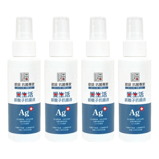 AII-in 歐銀 銀離子抗菌液隨身噴瓶, 有效抑制病毒99.99%, 100ml, 4瓶