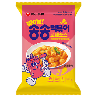 TAEKYUNG 泰耕 洞洞辣炒年糕 粉紅醬 340g Q彈有嚼勁 韓式道地風味 常溫保存, 1包