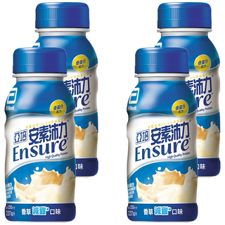 Abbott 亞培 Ensure 安素 沛力優蛋白配方 香草減甜口味, 237ml, 4瓶