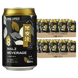 TTL BIO-TECH 台酒生技 原味黑麥汁, 330ml, 48罐