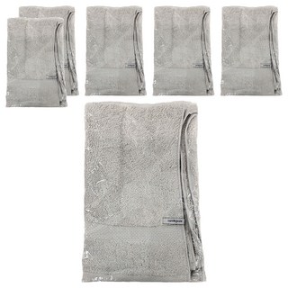 Canningvale 坎寧威爾 皇家璀璨毛巾- 45x65cm 100% 陸地綿, 大雪山 銀色, 6條