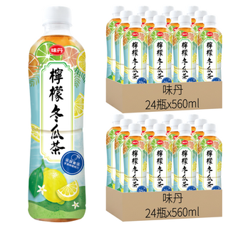 味丹 檸檬冬瓜茶, 48瓶, 560ml