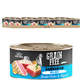 ABSOLUTE HOLISTIC 無穀犬罐, 雞肉 + 鰹魚, 80g, 24罐